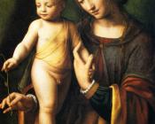 The Virgin And Child With A Columbine - 伯纳迪诺·卢伊尼